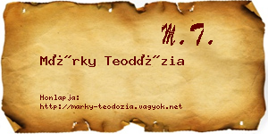 Márky Teodózia névjegykártya